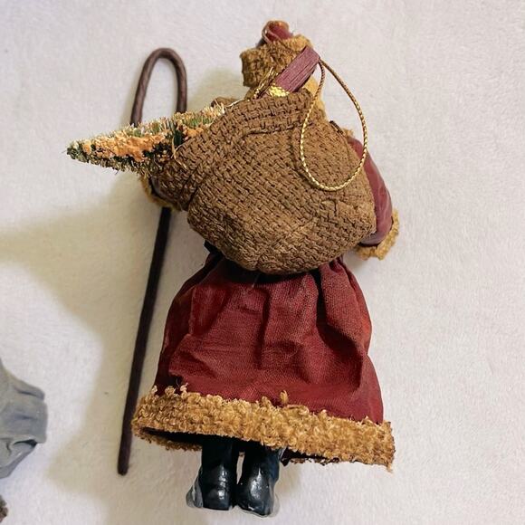 4 Vintage Kurt Adler Vintage Paper Mache Old World Santa Christmas Ornaments - Picture 14 of 15